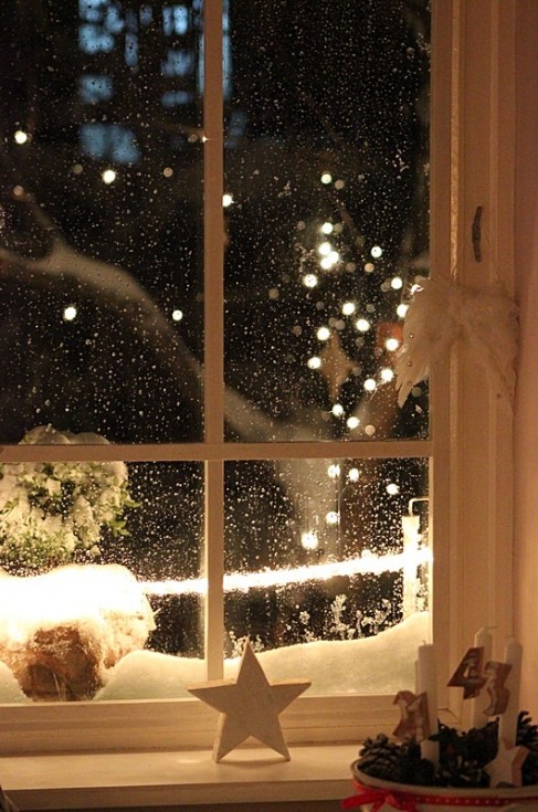 Christmas window scene