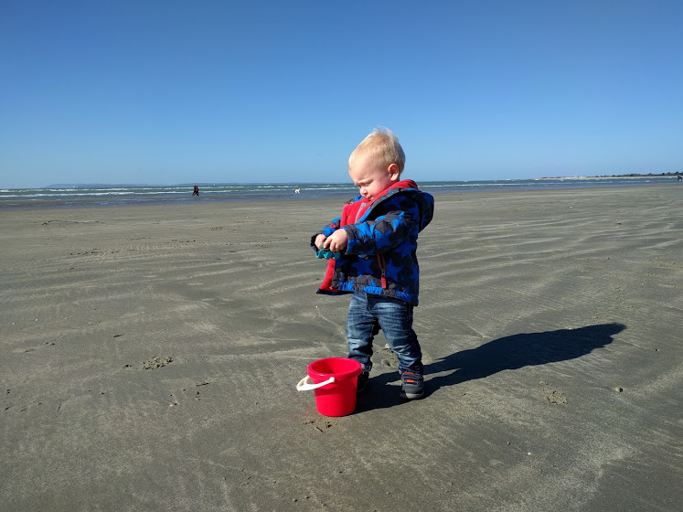 Max on beach
