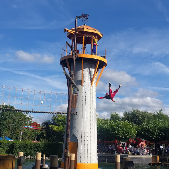 Legoland for Under 2's - Pirate falling off the top of the Lighthouse into water