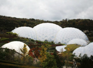 A view of the Biomes at the Eden Project