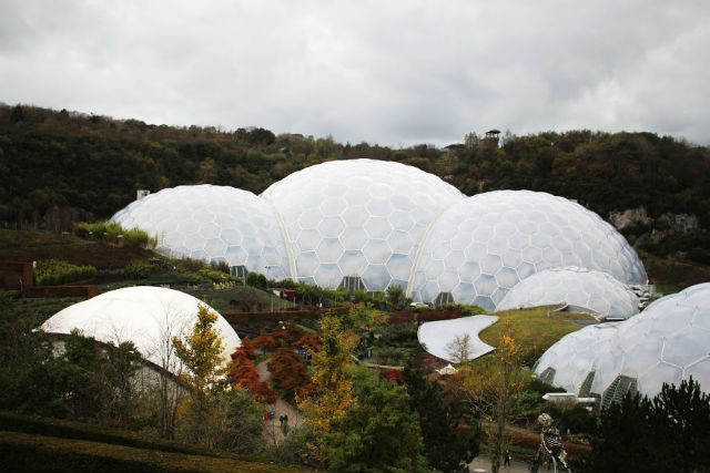 A view of the Biomes at the Eden Project