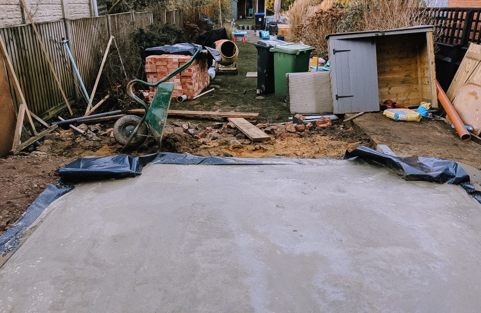 Concrete bae laid